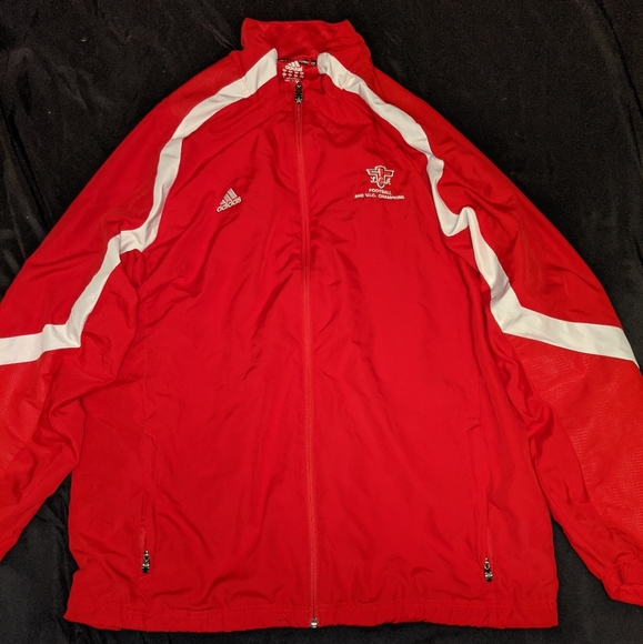 red adidas windbreaker
